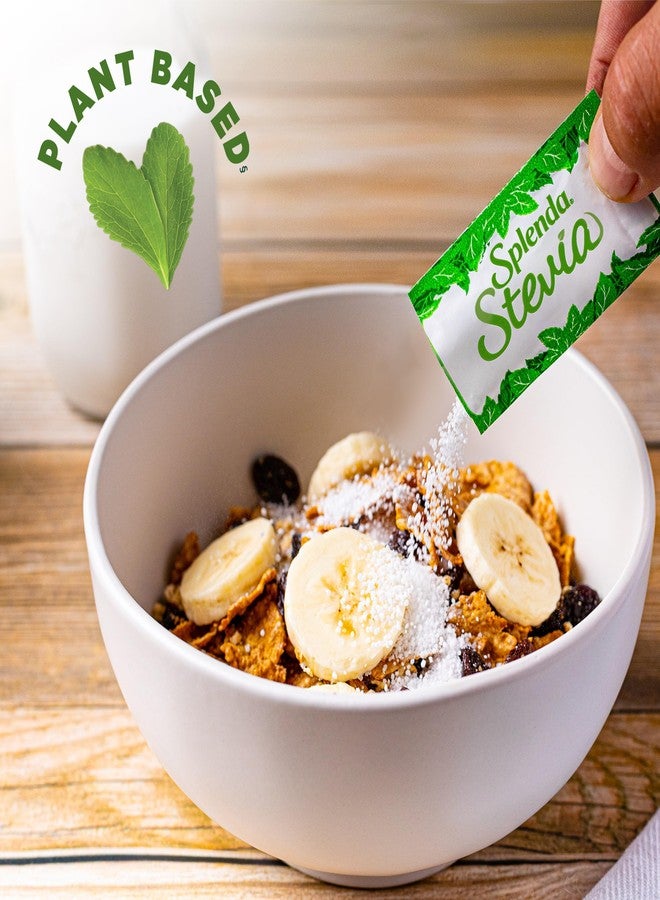 سبليندا ستيفيا مُحلي خالٍ من السعرات الحرارية، بديل سكر نباتي، مسحوق حبيبي، أكياس للاستخدام الفردي، 140 كيسًا - Image 4